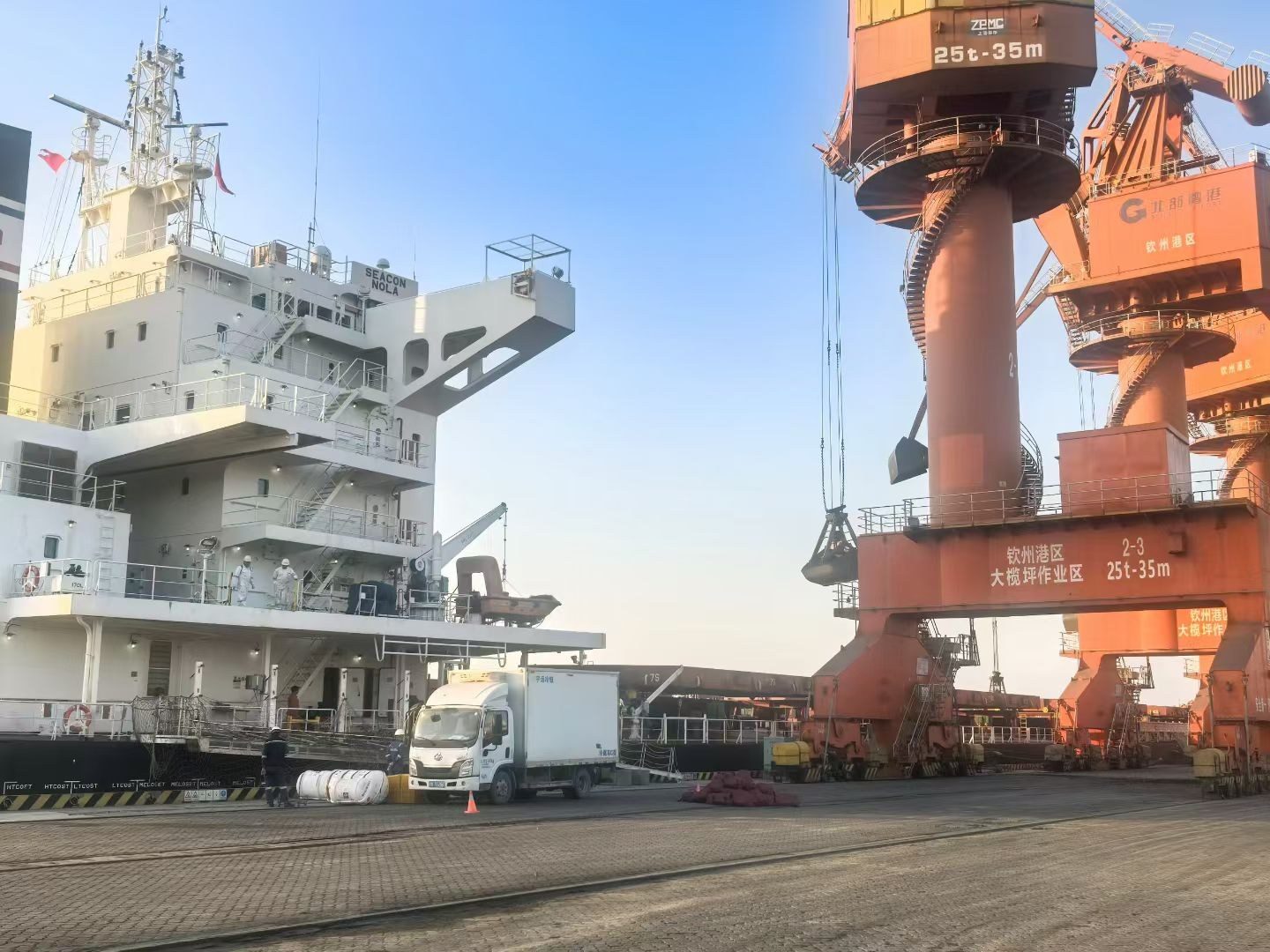 Container terminal at Qinzhou port
