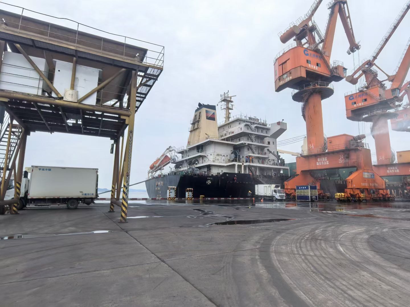 Container operations at Qinzhou port area